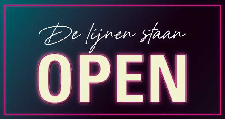 De lijnen gaan open om 18.00 uur.